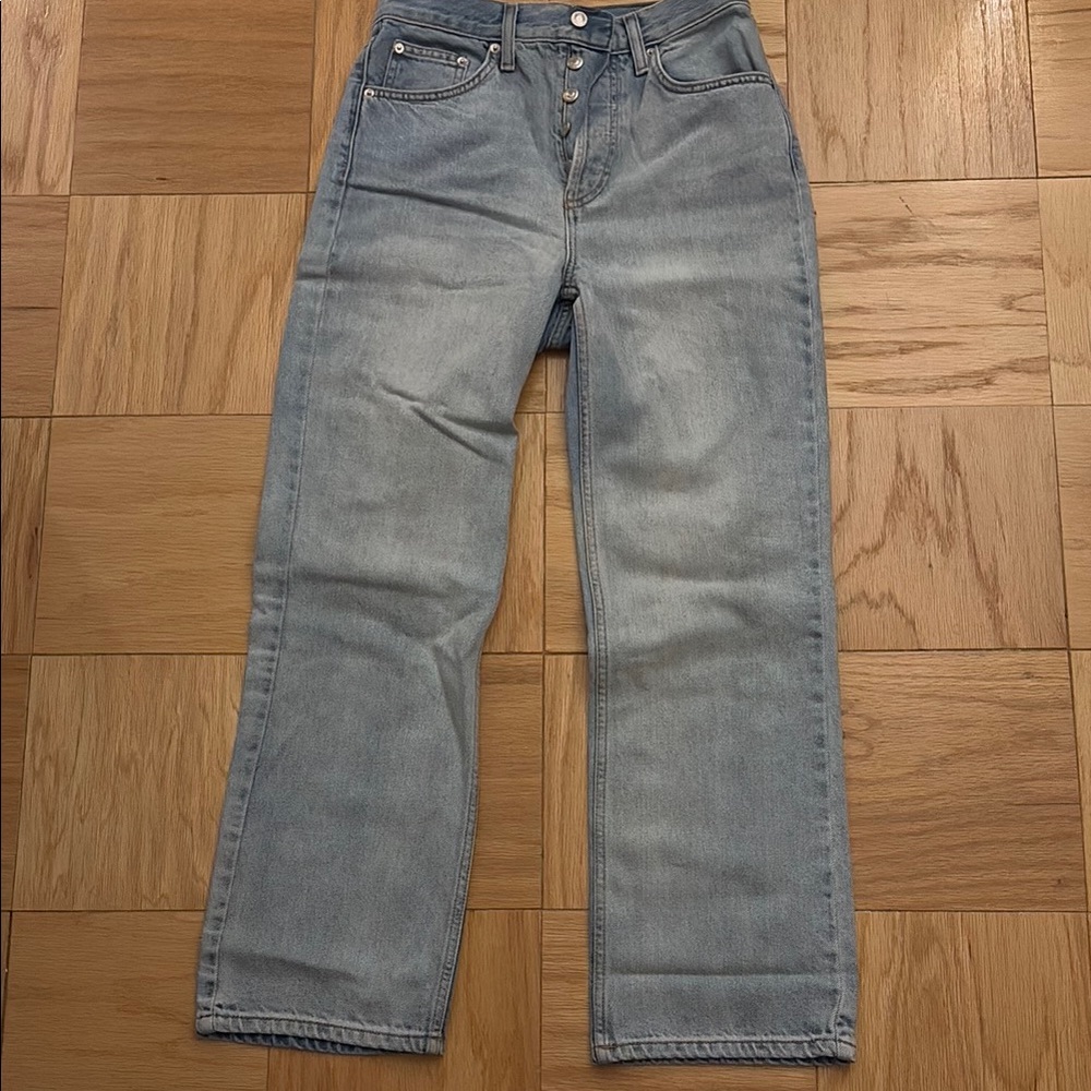 Topshop Light Wash Denim Jeans